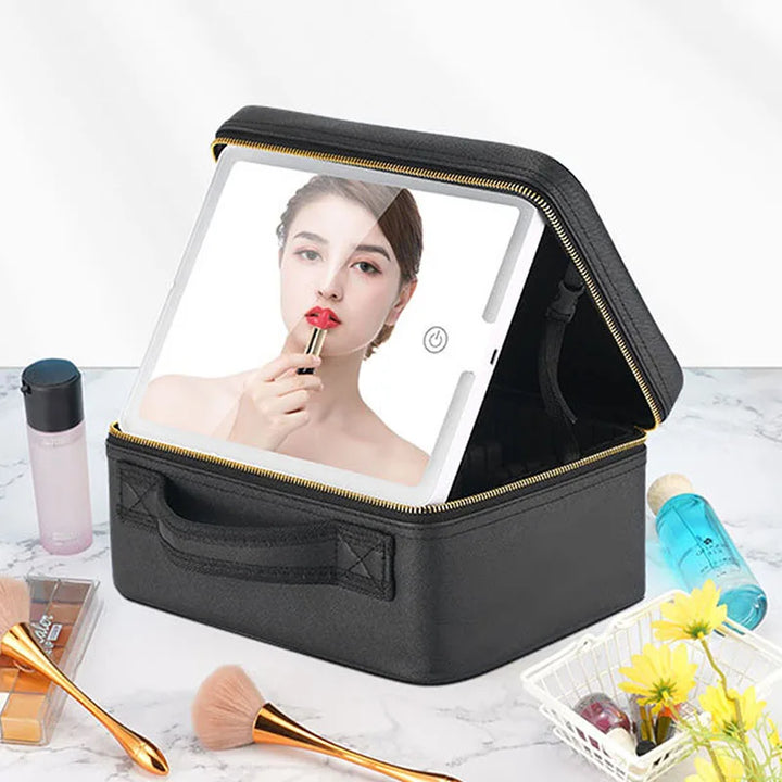 Cosmetic Case With Mirror and Light Led  For Women